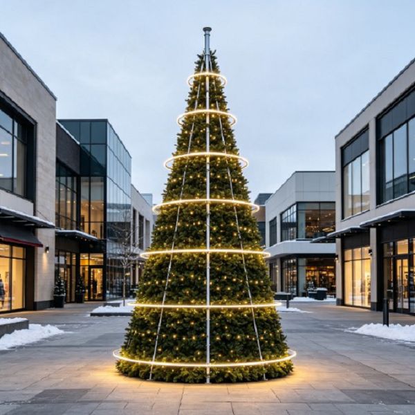 Kerucut-Menara Pohon Natal Berbentuk Kerucut
